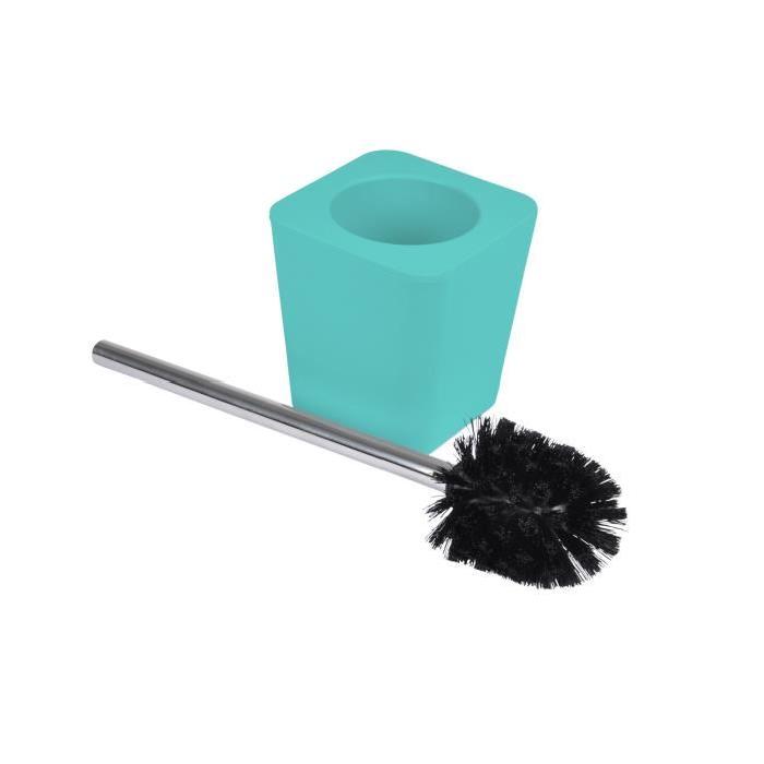 Brosse WC plastique effet soft touch Vert menthe