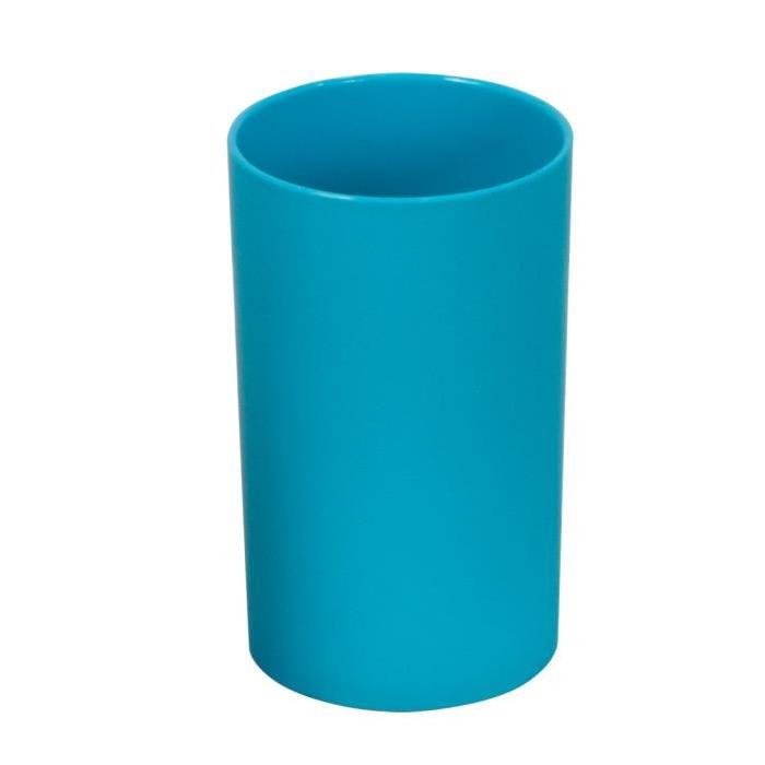 FRANDIS Gobelet rond en plastique Rubber Softy bleu pétrole en display