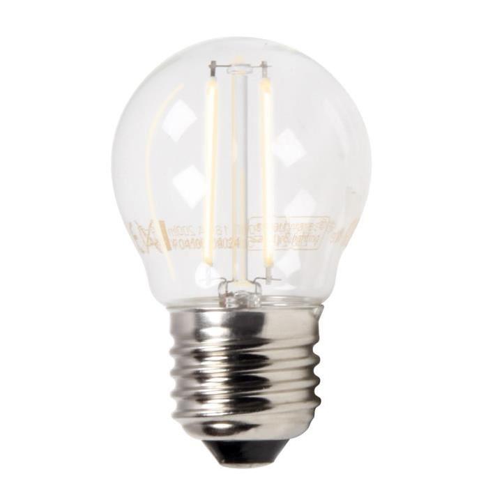 XQ-LITE Ampoule LED filament LED globe E27 2W équivalence 20W