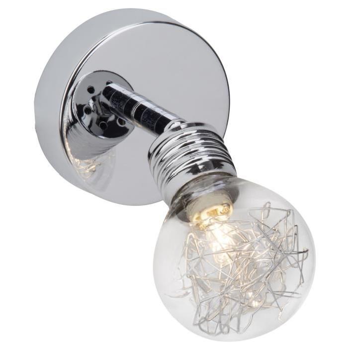 Applique spot a 1 lumiere forme "ampoule" Bulb G9 32W chrome