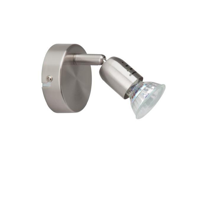 Spot patere LED Loona 1xGU10 3W acier