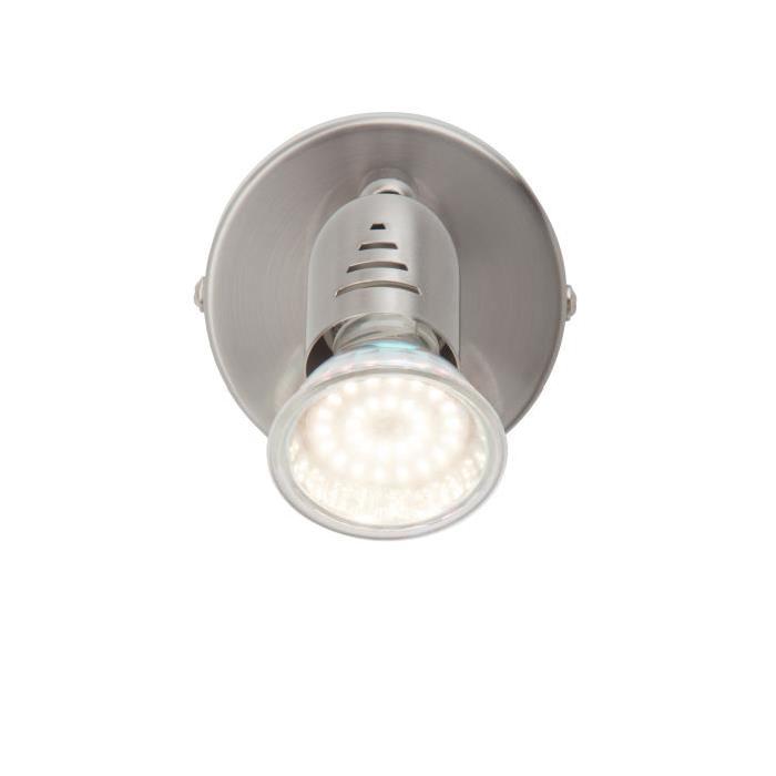 Spot patere LED Loona 1xGU10 3W acier