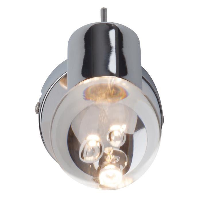 BRILLIANT Applique spot Lastra LED diametre 8 cm 5W chrome