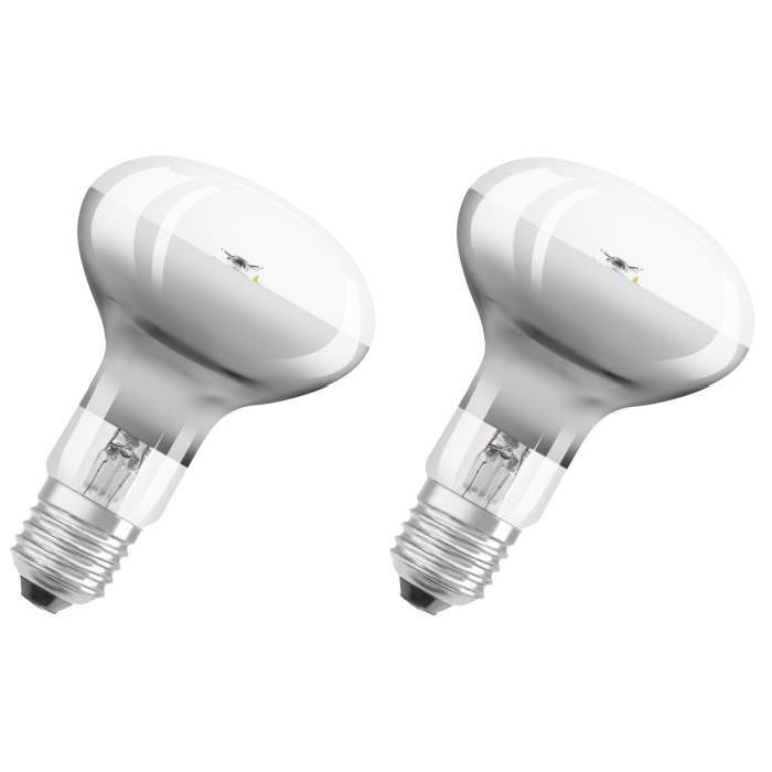 OSRAM Lot de 2 Ampoules Spot LED R80 E27 7 W équivalent a 46 W blanc chaud