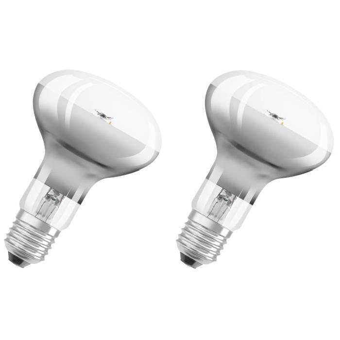 OSRAM Lot de 2 Ampoules Spot LED R80 E27 7 W équivalent a 46 W blanc chaud dimmable