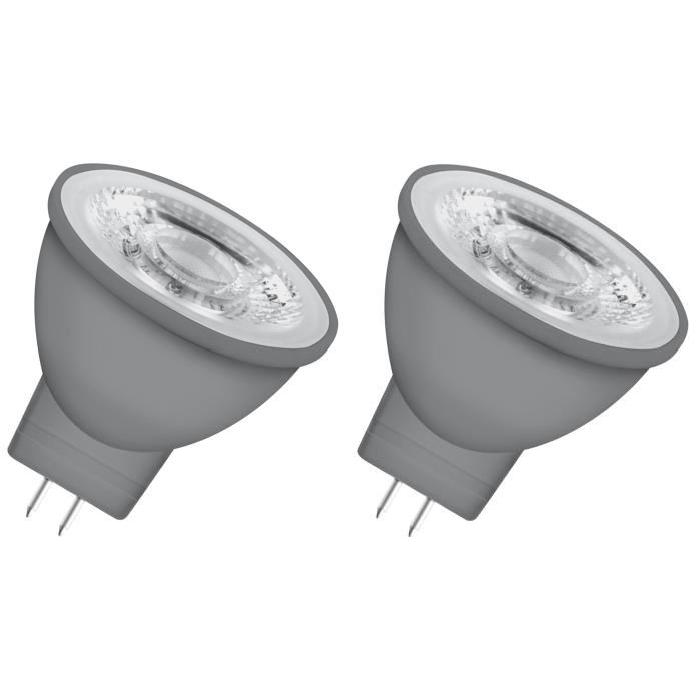 OSRAM Lot de 2 Ampoules spot LED MR11 GU4 2,9 W équivalent a 20 W blanc chaud