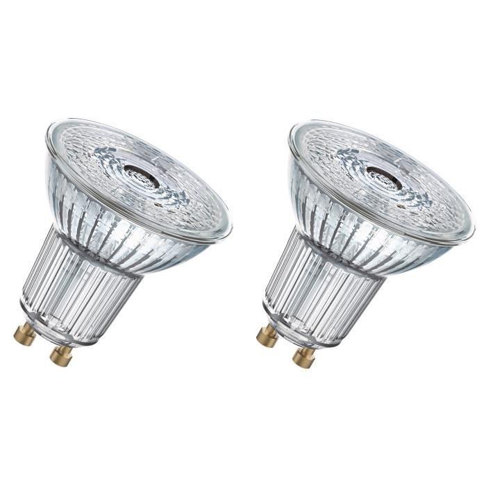 OSRAM Lot de 2 Ampoules spot LED PAR16 GU10 3,1 W équivalent a 35 W blanc chaud dimmable