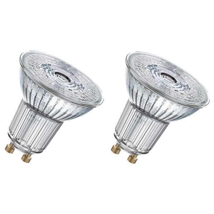 OSRAM Lot de 2 Ampoules spot LED PAR16 GU10 3,1 W équivalent a 35 W blanc froid dimmable