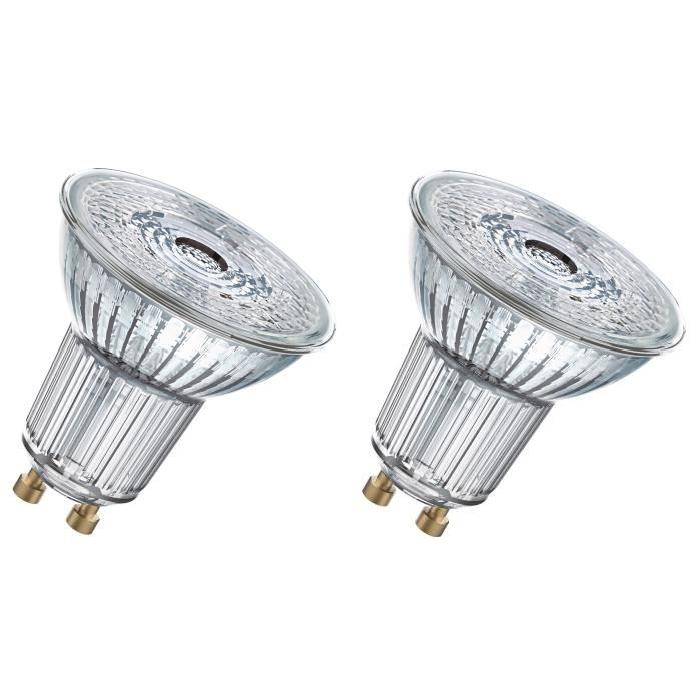 OSRAM Lot de 2 Ampoules spot LED PAR16 GU10 6,9 W équivalent a 80 W blanc froid