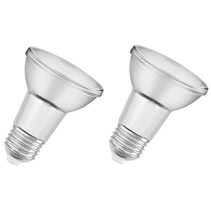 OSRAM Lot de 2 Ampoules spot LED PAR20 E27 5 W équivalent a 50 W blanc chaud dimmable