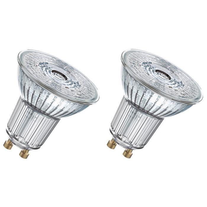 OSRAM Lot de 2 Ampoules spot LED PAR16 GU10 4,6 W équivalent a 50 W blanc chaud dimmable