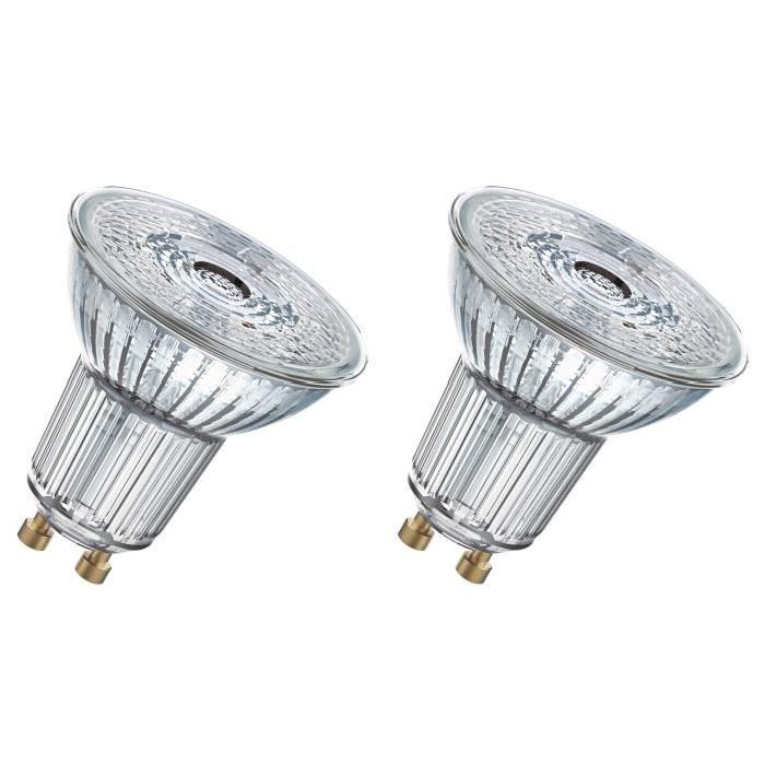 OSRAM Lot de 2 Ampoules spot LED PAR16 GU10 4,6 W équivalent a 50 W blanc froid dimmable