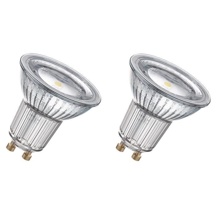 OSRAM Lot de 2 Ampoules spot LED PAR16 GU10 6,9 W équivalent a 80 W blanc chaud