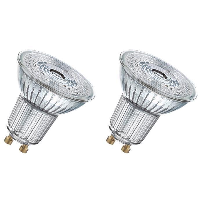 OSRAM Lot de 2 Ampoules spot LED PAR16 GU10 2,6 W équivalent a 35 W blanc chaud