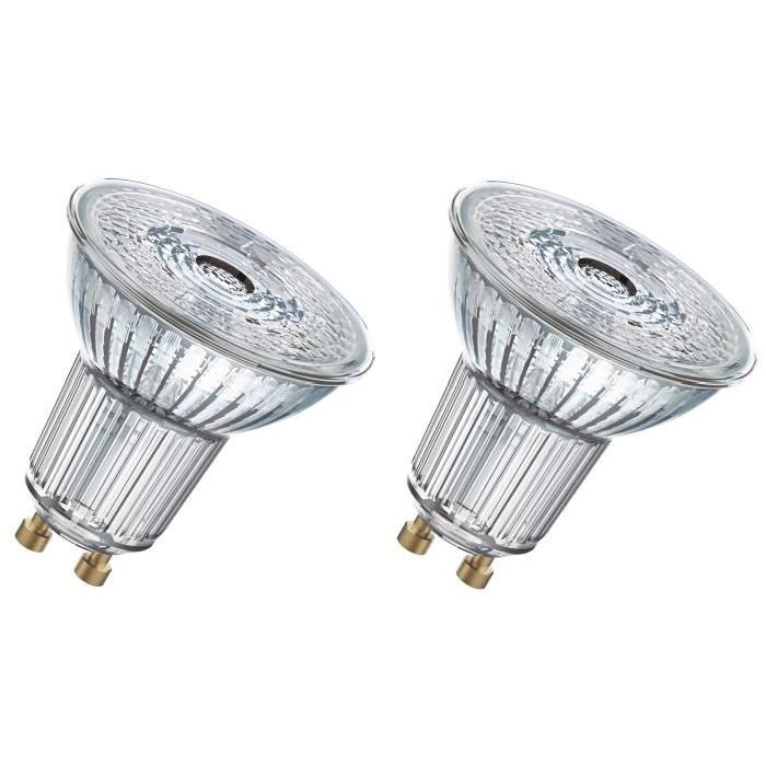 OSRAM Lot de 2 Ampoules spot LED PAR16 GU10 4,3 W équivalent a 50 W blanc froid