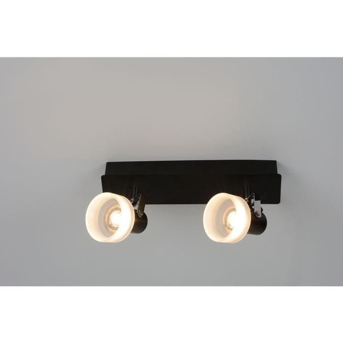 FUSION Spot 2 lumieres LED L27 x H9 cm Noir