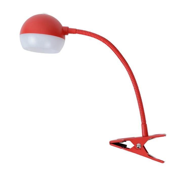 LUKE Spot a pince LED L6,5 x H38 cm Rouge