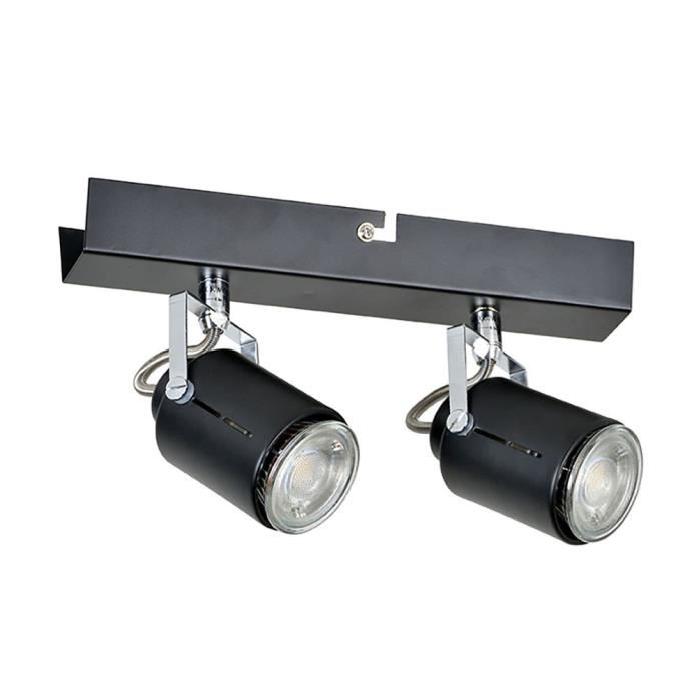 LOFT Spot 2 lumieres LED L24 x H8  cm Noir