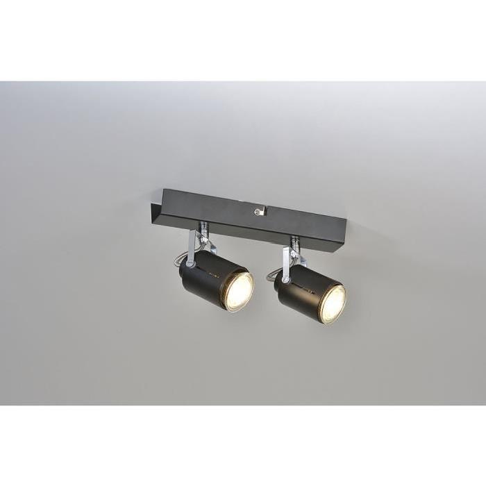 LOFT Spot 2 lumieres LED L24 x H8  cm Noir