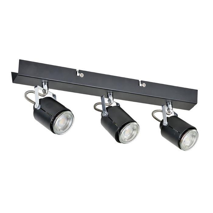 LOFT Spot 3 lumieres LED L40 x H8  cm Noir