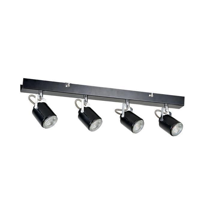 LOFT Spot 4 lumieres LED L55,5 x H8  cm Noir