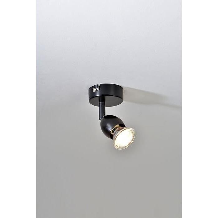 MELY Spot 1 lumiere LED L7 x H11 cm Noir