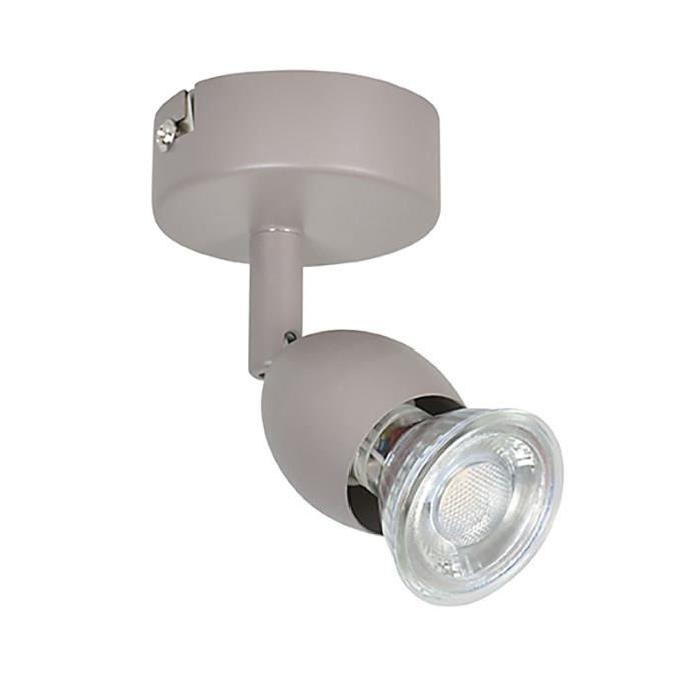 MELY Spot 1 lumiere LED L7 x H11 cm Taupe