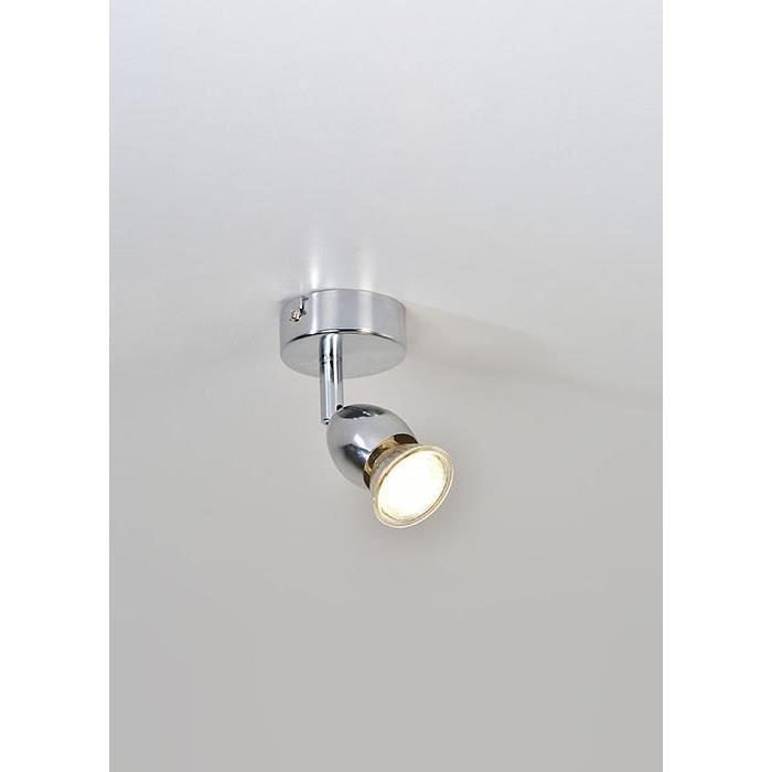 MELY Spot 1 lumiere LED L7 x H11 cm Chrome