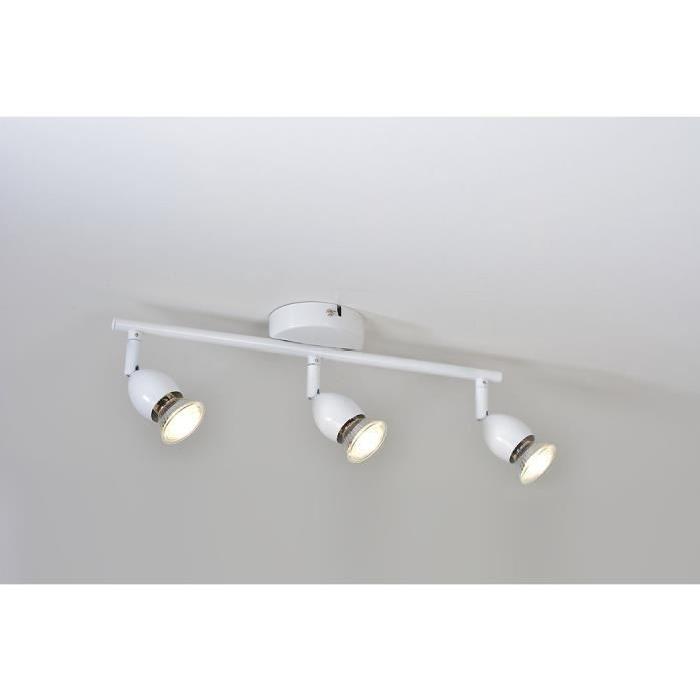 MELY Spot 3 lumieres LED L40,5 x H13 cm Blanc