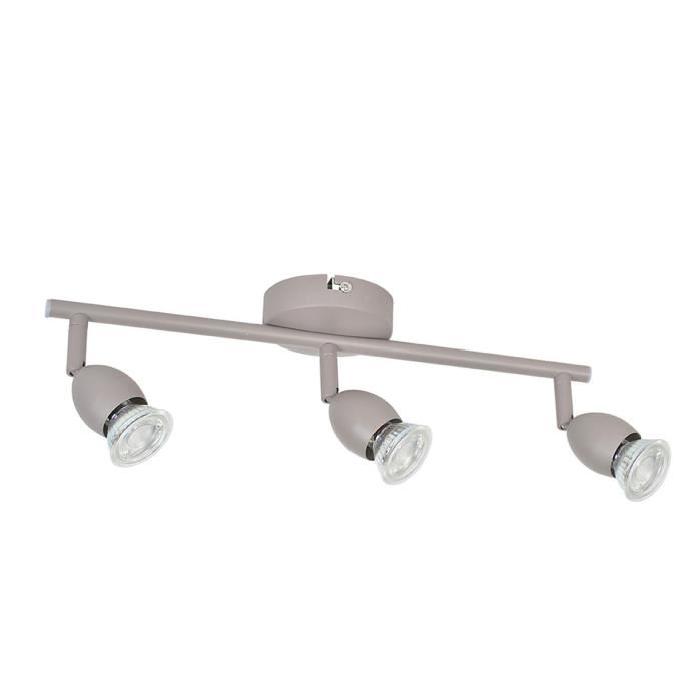 MELY Spot 3 lumieres LED L40,5 x H13 cm Taupe