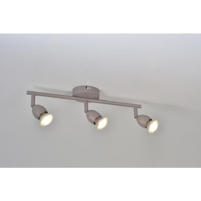 MELY Spot 3 lumieres LED L40,5 x H13 cm Taupe