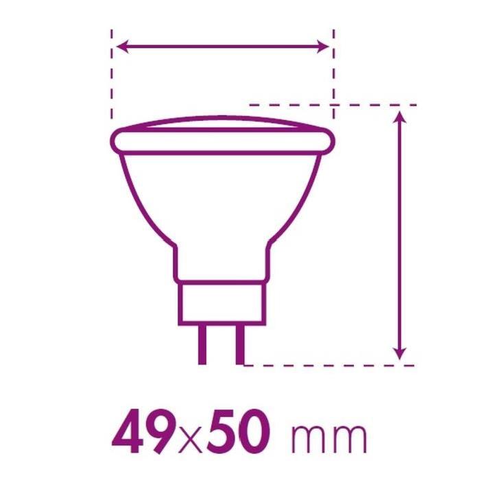 XQ-LITE Ampoule LED MR16 GU5,3 3W équivalence 28W