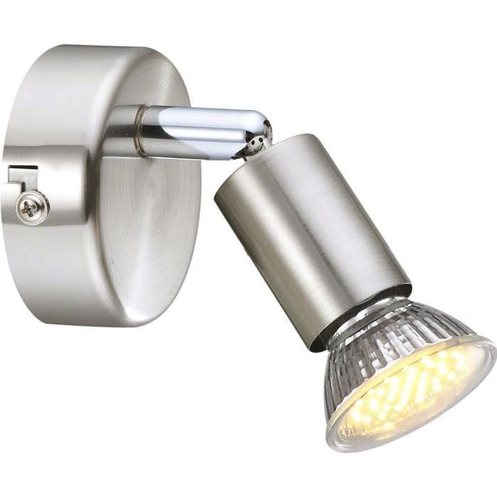 GLOBO Spot chrome nickel mat LED L14 x l7 x h11 cm