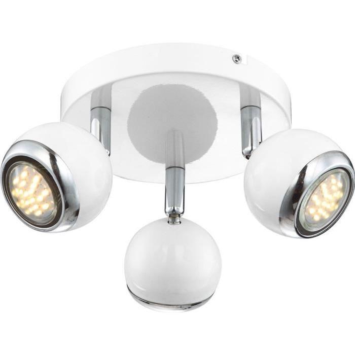 GLOBO Spot LED L18 x l18 x h13 cm - Blanc