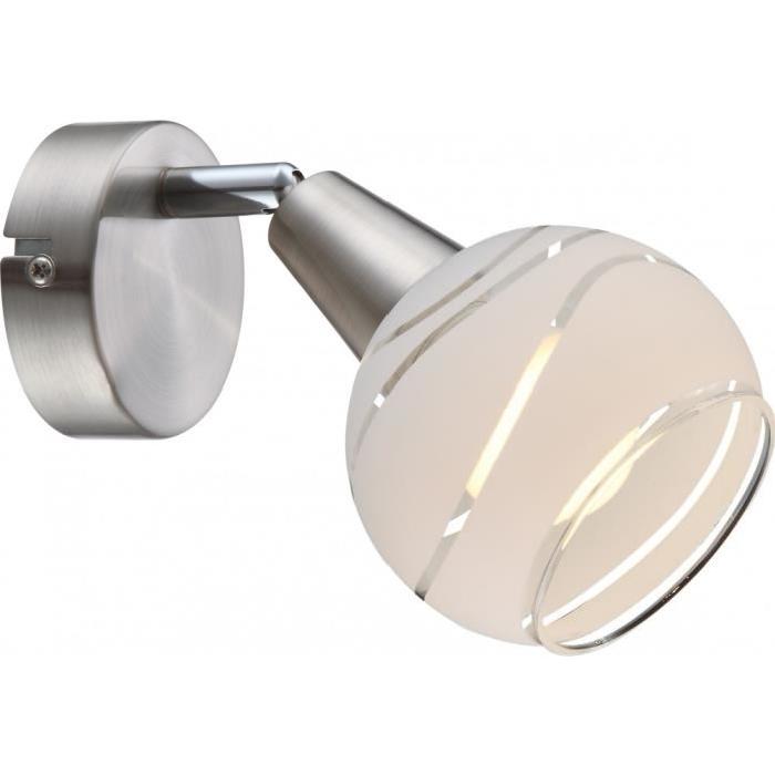 GLOBO Spot LED Nickel mat L19 x l10 x h15 cm