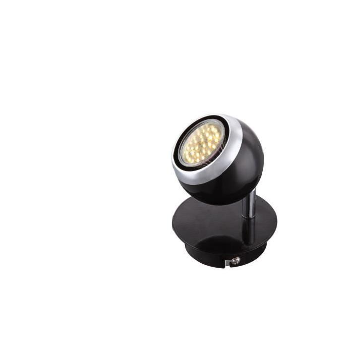 GLOBO Spot LED L13 x l10 x h11,5 cm - Noir