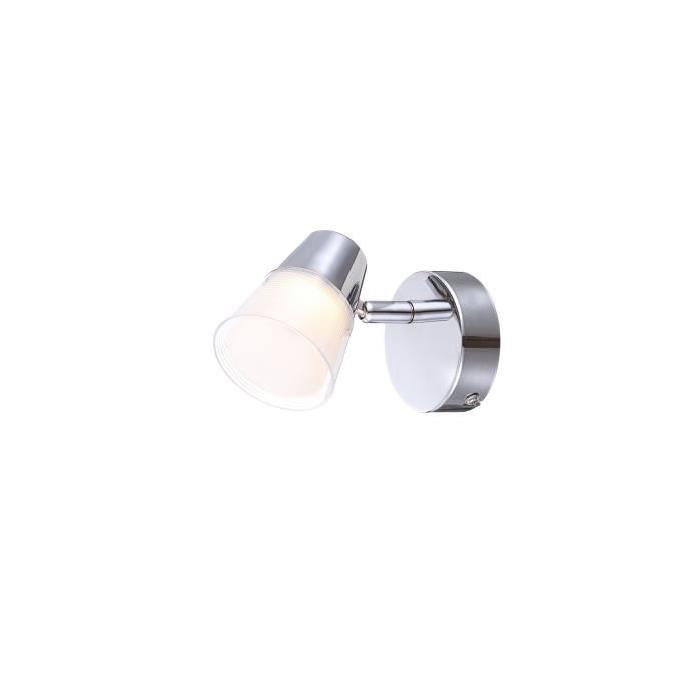 GLOBO Spot chrome plastique L13 x l8 x h9,5 cm - Blanc