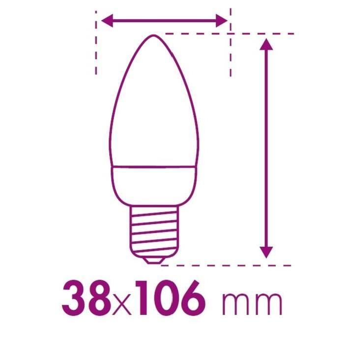 XQ-LITE Ampoule LED E14 flamme 4W équivalence 30W