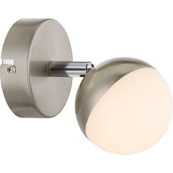 Spot LED en nickel mat 12,5x8x14cm