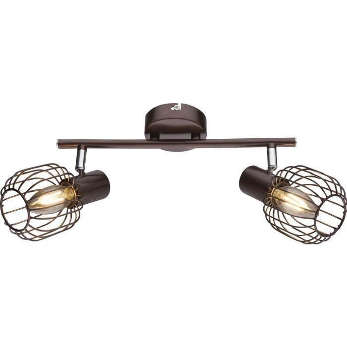 GLOBO LIGHTING Spot couleur bronze - Chrome marron - 325 mm x 150 mm