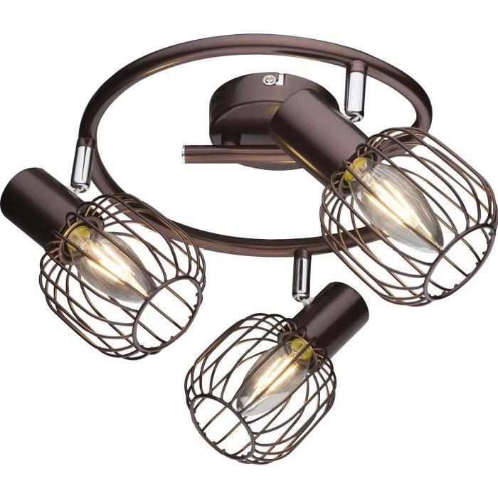 GLOBO LIGHTING Spot couleur bronze - Chrome marron - Ř 250 mm H 150 mm