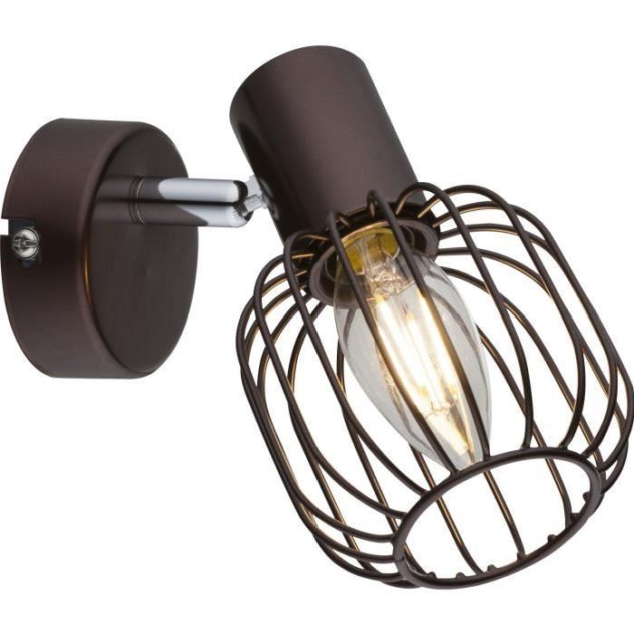 GLOBO LIGHTING Spot couleur bronze - Chrome marron - 90 mm x 150 mm x 150 mm