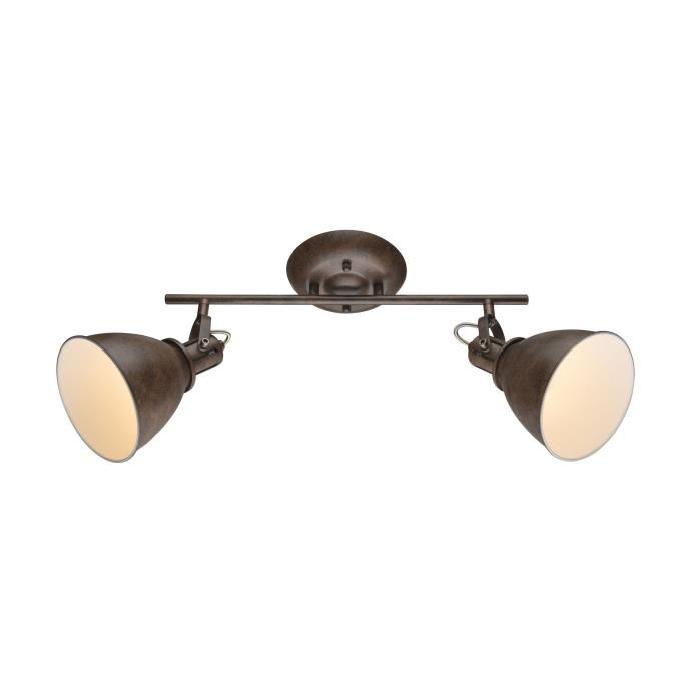 GLOBO LIGHTING Spot couleur rouille - 450 mm x 150 mm x 210 mm