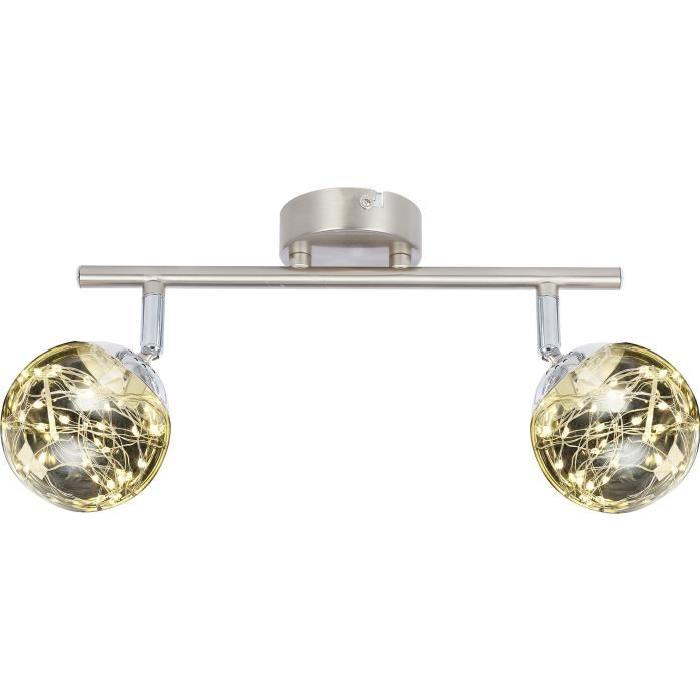 Spot LED en nickel mat 19,5x10x30cm