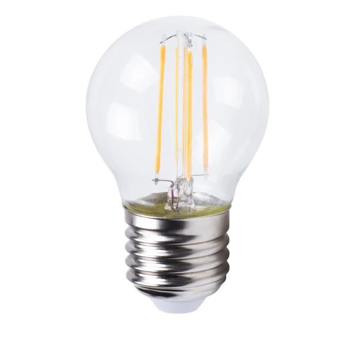 XQ-Lite Ampoule filament LED globe E27 XQ1464 4 W équivalent a 35 W blanc chaud