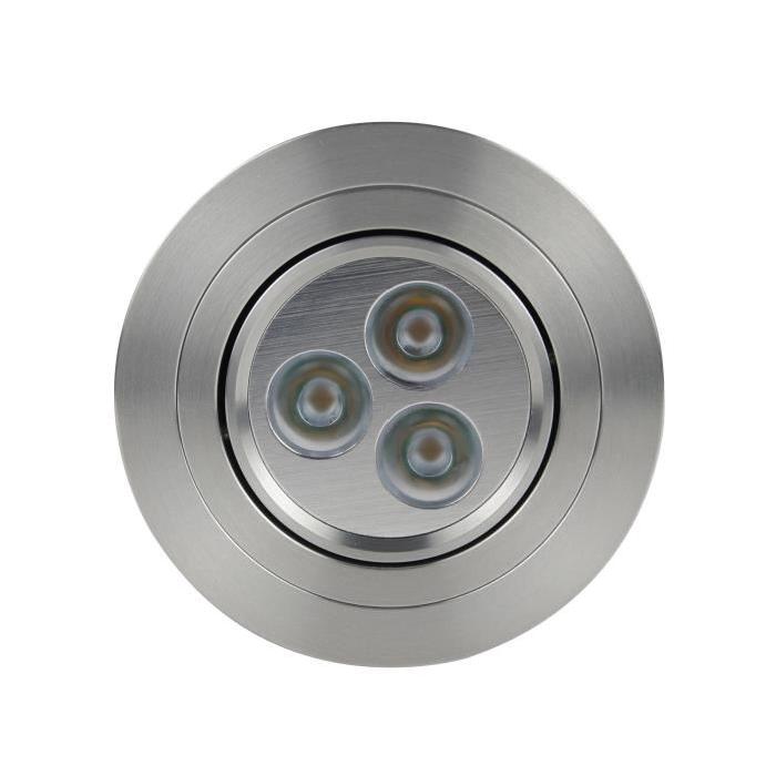 XQ-LITE Spot 3 LED encastrable orientable Sacha 3 W gris
