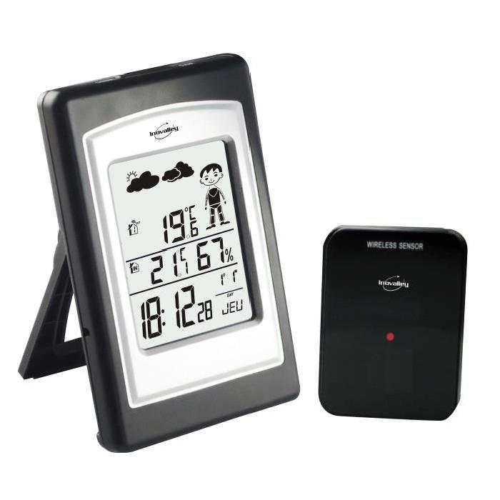 INOVALLEY SM200 Station météo avec sonde - Sans fil - Noir