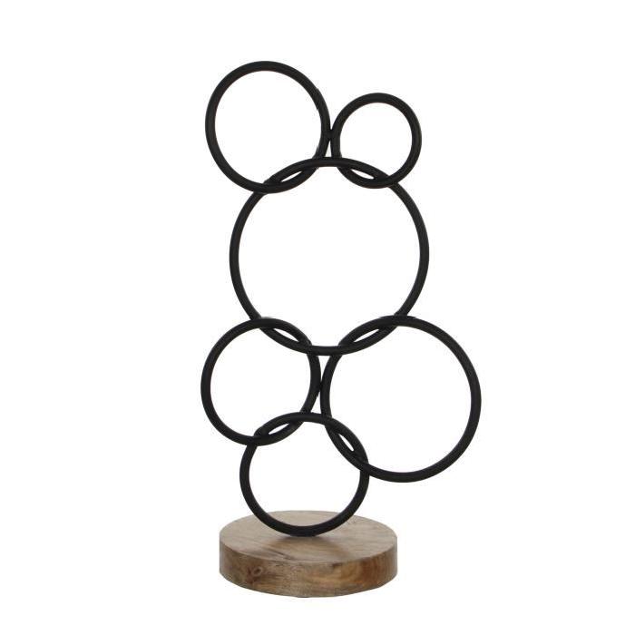 EDELMAN Sculpture Fer - Noire - L20 x l14 x H40 cm