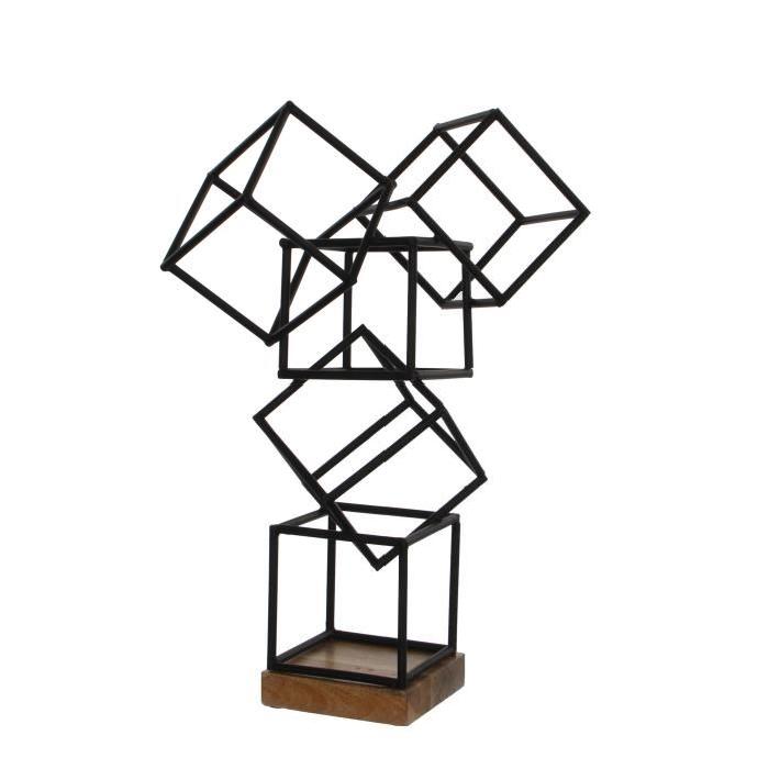 EDELMAN Sculpture Fer - Noire - L32 x l16 x H46 cm