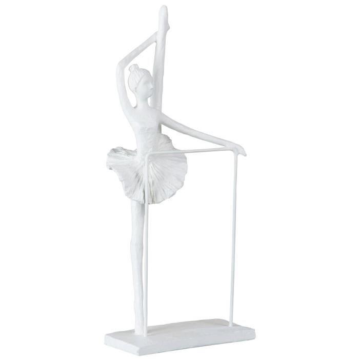DANSEUSE Statuette déco Polyrésine 16x8x36 cm Blanc